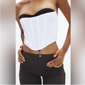 Urban Outfitters-NWOT- White Strapless top with black accent.